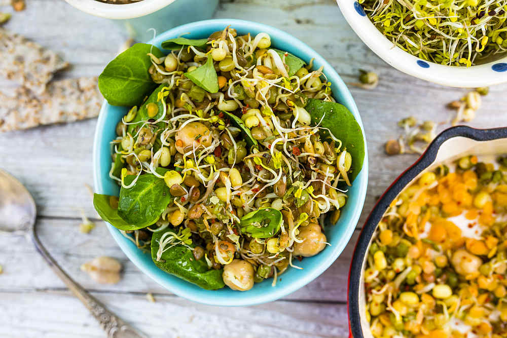 Salad with fried sprouts and fresh broccoli sprouts | Diet For Hypothyroidism: Food To Include In Your Diet Plan | foods to eat with hypothyroidism