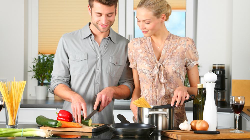 man and woman cooking in the kitchen | Low Thyroid Diet Recipes And Diet Tips | Hypothyroid Diet Plan | low thyroid diet | foods to eat with hypothyroidism